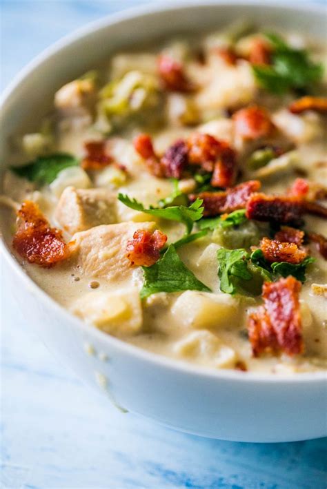 How much fat is in baked potato and chicken chowder 16 oz - calories, carbs, nutrition