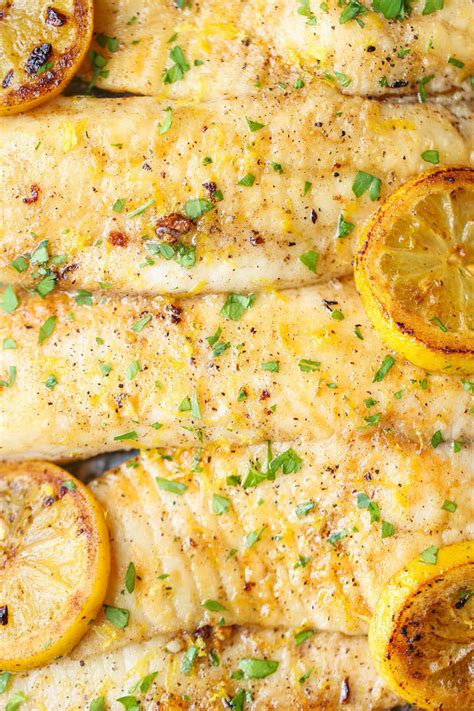 How much fat is in baked tilapia with anchovy lemon butter - calories, carbs, nutrition