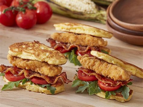 How much fat is in barbecue chicken fritter sandwich - calories, carbs, nutrition