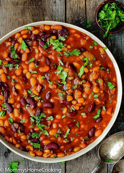 How much fat is in beans - baked, home prepared - calories, carbs, nutrition