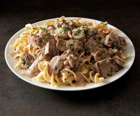 How much fat is in beef top round stroganoff 6 oz - calories, carbs, nutrition