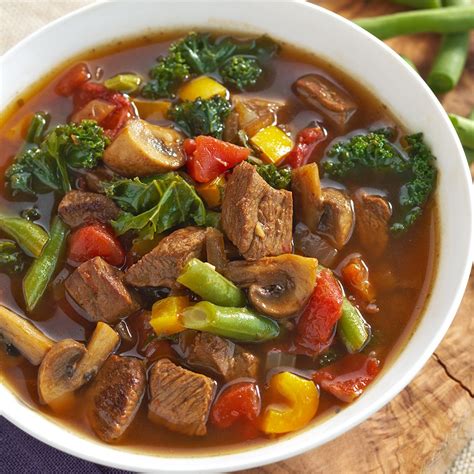 How much fat is in beefy italian soup - large - calories, carbs, nutrition