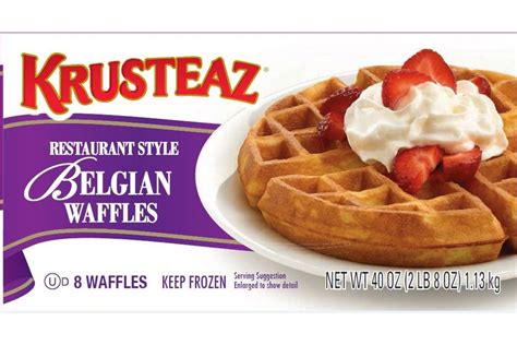 How much fat is in belgian waffles - large conv. - calories, carbs, nutrition