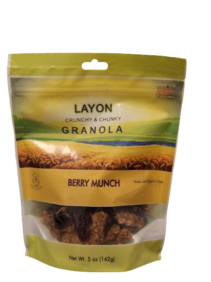 How much fat is in berry munch - calories, carbs, nutrition
