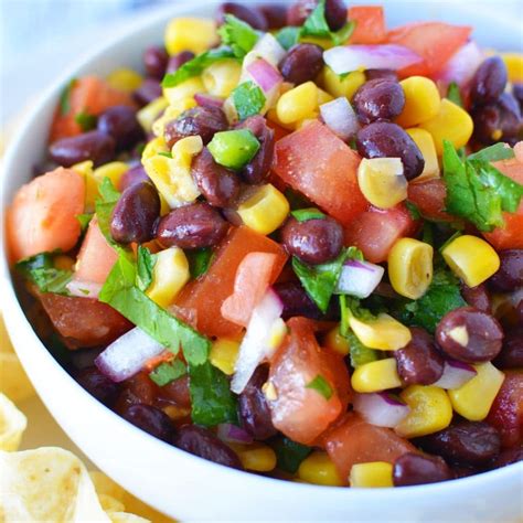 How much fat is in black bean and corn salsa - calories, carbs, nutrition