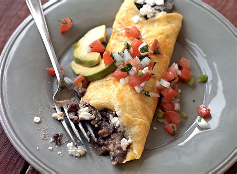 How much fat is in black bean omelet - calories, carbs, nutrition