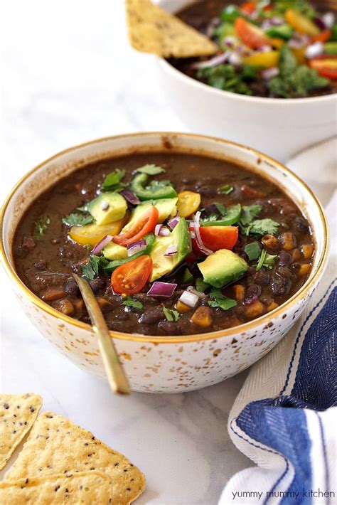 How much fat is in black bean soup, vegan - calories, carbs, nutrition