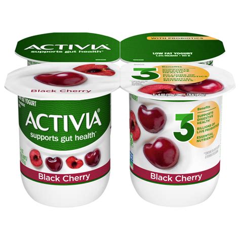How much fat is in black cherry light yogurt - calories, carbs, nutrition