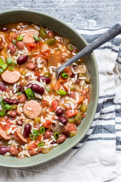 How much fat is in blackened chicken with red beans, rice andouille sausage - calories, carbs, nutrition