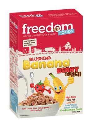 How much fat is in blushing banana berry crunch - calories, carbs, nutrition