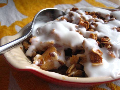 How much fat is in breakfast apple granola crisp - calories, carbs, nutrition