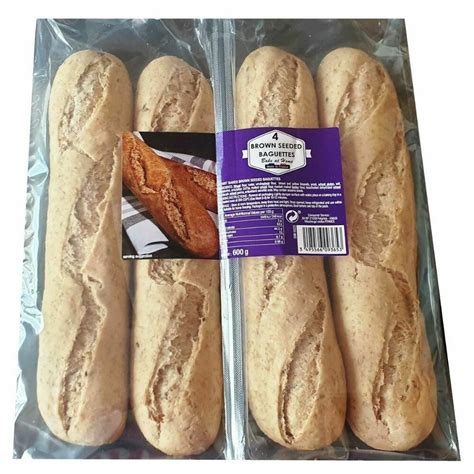 How much fat is in brown baguette (bake at home) - calories, carbs, nutrition