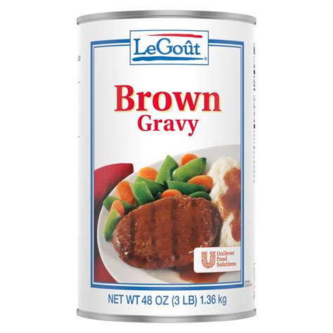 How much fat is in brown gravy, legout prepared - calories, carbs, nutrition