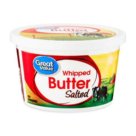 How much fat is in butter, whipped, with salt - calories, carbs, nutrition