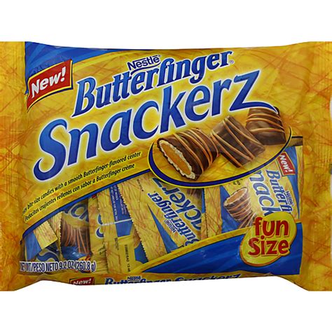 How much fat is in butterfinger snackerz - calories, carbs, nutrition