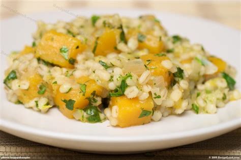 How much fat is in butternut squash and barley pilaf - calories, carbs, nutrition