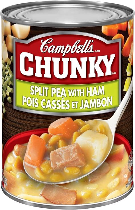 How much fat is in campbell's chunky soups, split pea 'n' ham soup - calories, carbs, nutrition