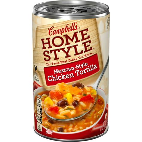 How much fat is in campbell's homestyle mexican style chicken tortilla soup - calories, carbs, nutrition