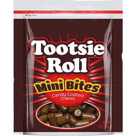 How much fat is in candies, tootsie roll, chocolate-flavor roll - calories, carbs, nutrition