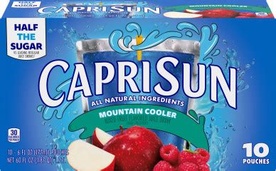 How much fat is in capri sun juicers mountain cooler - calories, carbs, nutrition