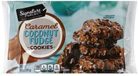 How much fat is in caramel coconut and fudge cookies - calories, carbs, nutrition