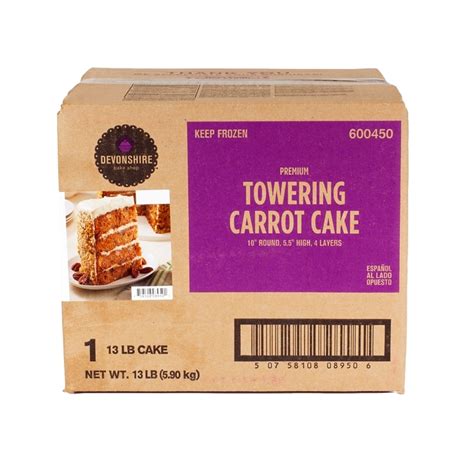 How much fat is in carrot iced layer cake - calories, carbs, nutrition