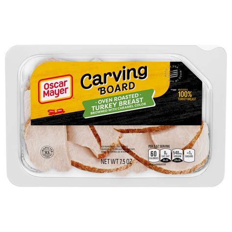 How much fat is in carving board turkey breast - calories, carbs, nutrition