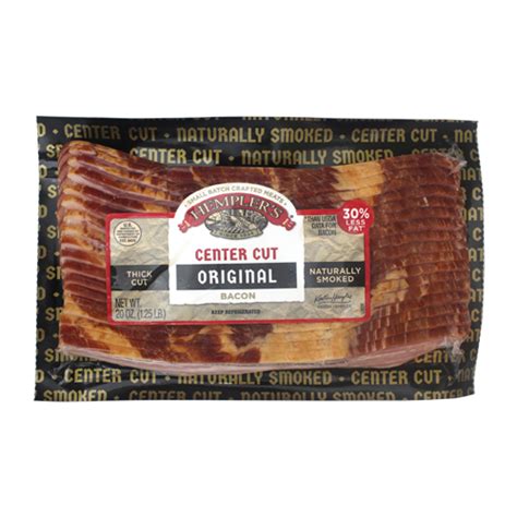 How much fat is in center cut bacon - original - calories, carbs, nutrition