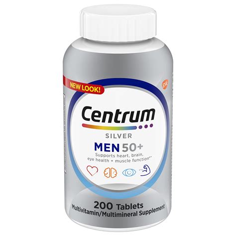 How much fat is in centrum silver men 50+ - calories, carbs, nutrition