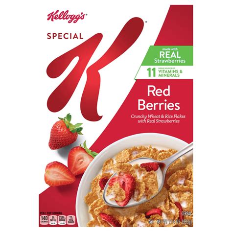 How much fat is in cereal special k red berries bulk 1 cup - calories, carbs, nutrition
