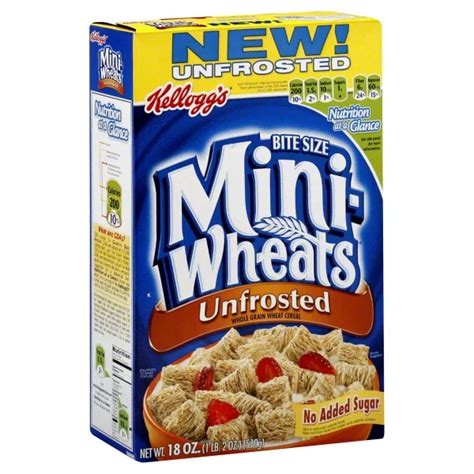 How much fat is in cereals ready-to-eat, kellogg, kellogg's mini-wheats, unfrosted bite size - calories, carbs, nutrition