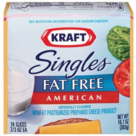 How much fat is in cheese, american, nonfat or fat free - calories, carbs, nutrition