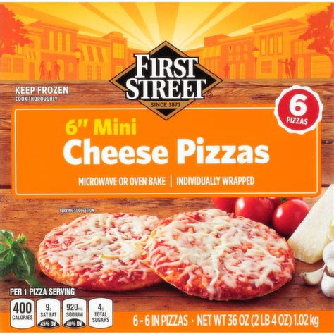 How much fat is in cheese pizza minis - calories, carbs, nutrition