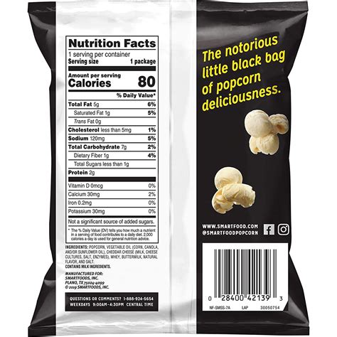 How much fat is in cheese popcorn - calories, carbs, nutrition