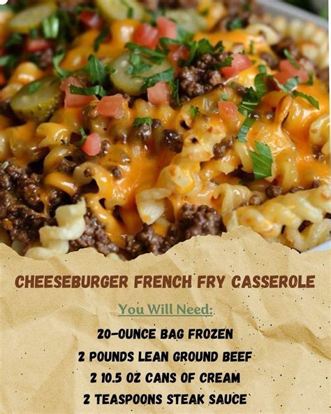 How much fat is in cheeseburger french fry soup - calories, carbs, nutrition