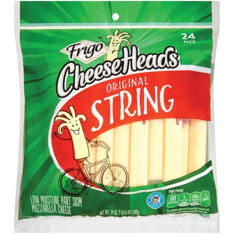 How much fat is in cheesehead string cheese - calories, carbs, nutrition