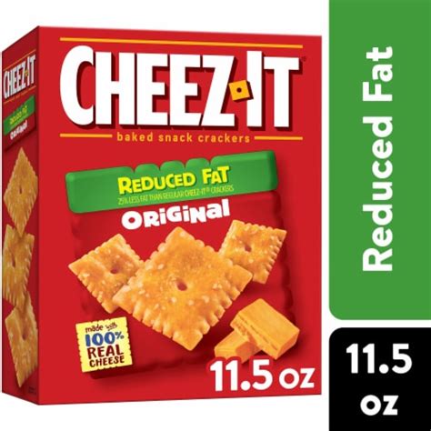 How much fat is in cheez-it reduced fat crackers - calories, carbs, nutrition