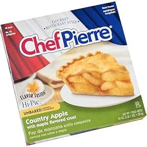 How much fat is in chef pierre country apple mile high pie with maple crust - calories, carbs, nutrition