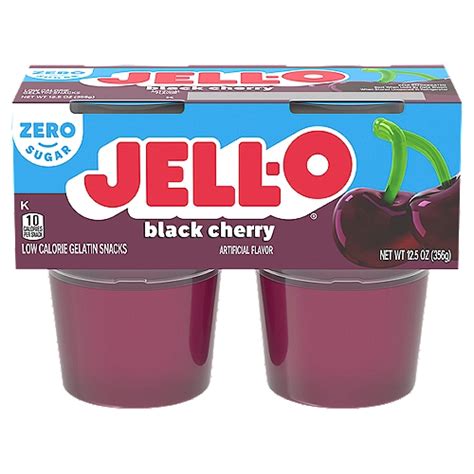 How much fat is in cherry jell-o cup - calories, carbs, nutrition