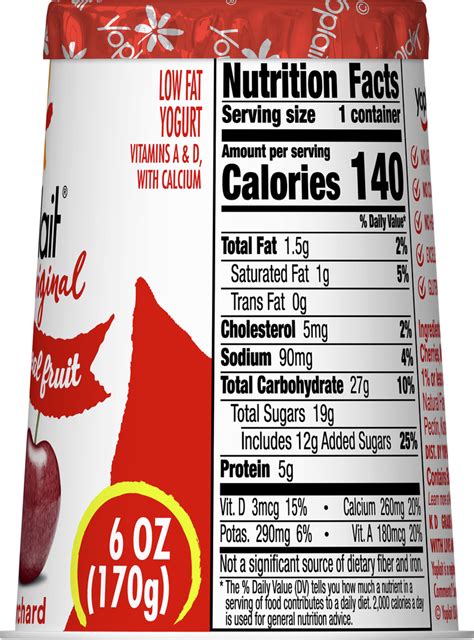 How much fat is in cherry orchard yogurt parfait - calories, carbs, nutrition