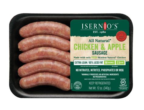 How much fat is in chicken apple sausage link (1125.8) - calories, carbs, nutrition