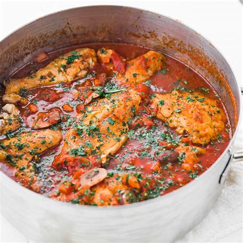 How much fat is in chicken cacciatore - calories, carbs, nutrition