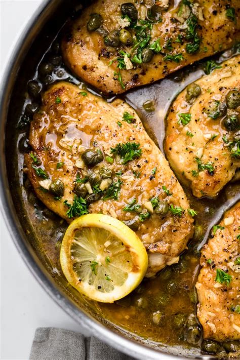 How much fat is in chicken piccata - calories, carbs, nutrition