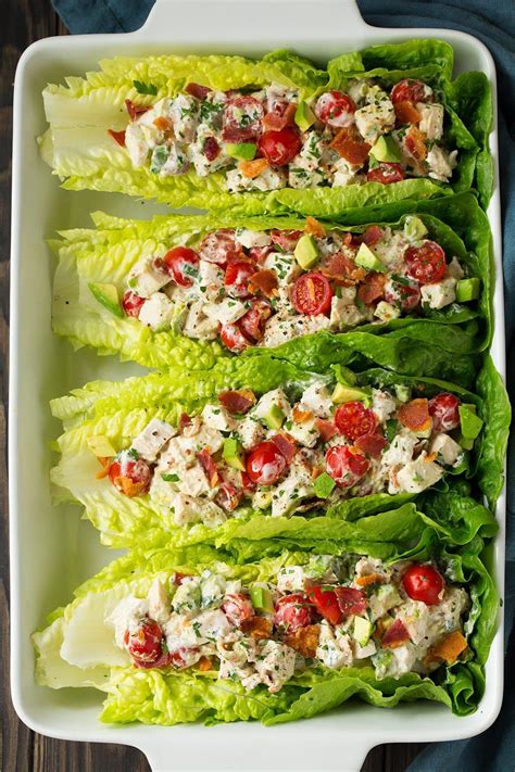 How much fat is in chicken salad on leaf lettuce - calories, carbs, nutrition