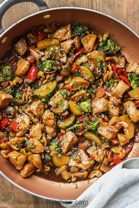 How much fat is in chicken stir fry - calories, carbs, nutrition