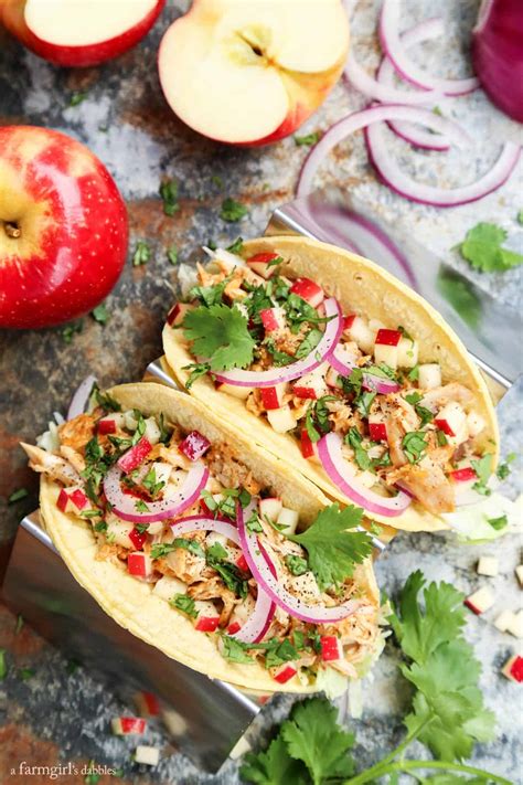 How much fat is in chicken tacos with apples (8163.1) - calories, carbs, nutrition