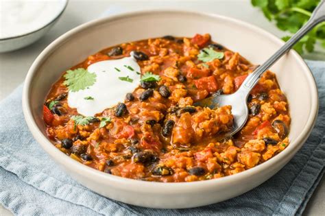How much fat is in chili turkey & black bean 12 oz - calories, carbs, nutrition