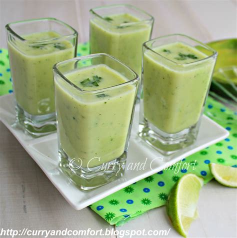 How much fat is in chilled avocado soup shooters - calories, carbs, nutrition