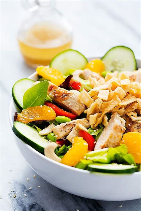 How much fat is in chinese citrus chicken salad - calories, carbs, nutrition