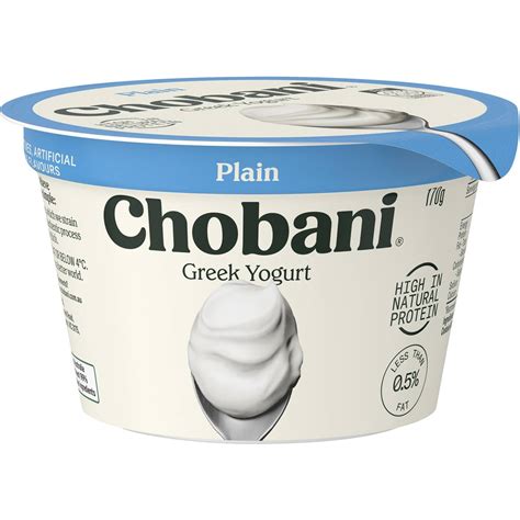 How much fat is in chobani plain 0.5% - calories, carbs, nutrition